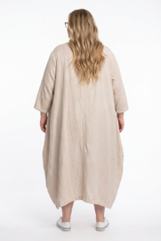 Moonshine katoen A-lijn jurk beige