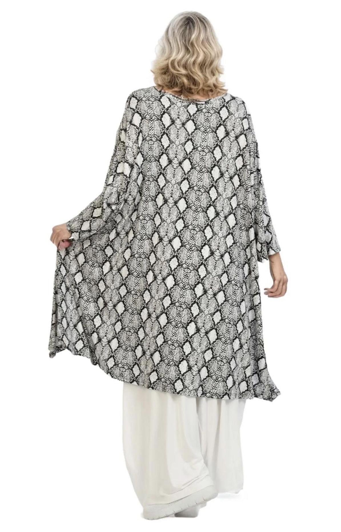AKH oversized viscose A-lijn tuniek/jurk /apart/stretch