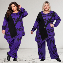 FUNKY DIVA  oversized viscose mix A-lijn tuniek stretch