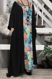 Giuseppina oversized A-lijn viscose  jurk  apart (extra groot)
