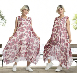 AKH oversized chique chiffon A-lijn  jurk/overjurk /tuniek apart