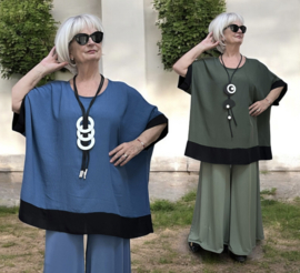 LaBass oversized viscose top/tuniek/niet doorschijnend /in meerdere kleuren