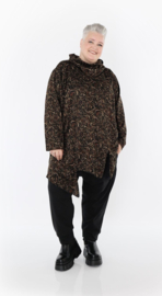 AKH winter viscose mix oversized top/tuniek met col apart stretch