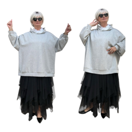 Sissi jersey viscose tuniek met capuchon stretch apart