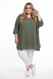 ITALIA MODA  linnen/katoen set  A-lijn blazer + tuniek/in meerdere kleuren