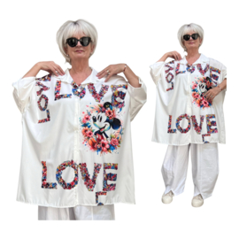ITALIA oversized viscose blouse/hemd
