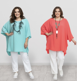 ITALIA MODA oversized viscose A-lijn top /in meerdere kleuren