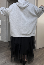 Sissi jersey viscose tuniek met capuchon stretch apart
