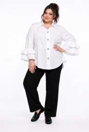 ZETA OTTO oversized katoen A-lijn blouse stretch /in meerdere kleuren
