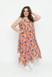 AKH oversized viscose  A-lijn  jurk/tuniek apart/niet doorschijnend