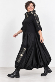 Vincenzo Allocca oversized katoen ballonjurk met sjaal apart/stretch zwart