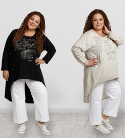 ITALIA oversized katoen tuniek/top stretch  /in meerdere kleuren