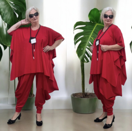 SASHA BARI jersey oversized katoen vrijetijdspak(tuniek + broek) apart stretch /in meerdere kleuren
