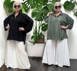 ITALIA  oversized viscose A-lijn blouse  /in meerdere kleuren