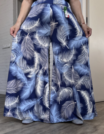 ITALY Mode jersey viscose  wijde broek apart /zeer rekbaar