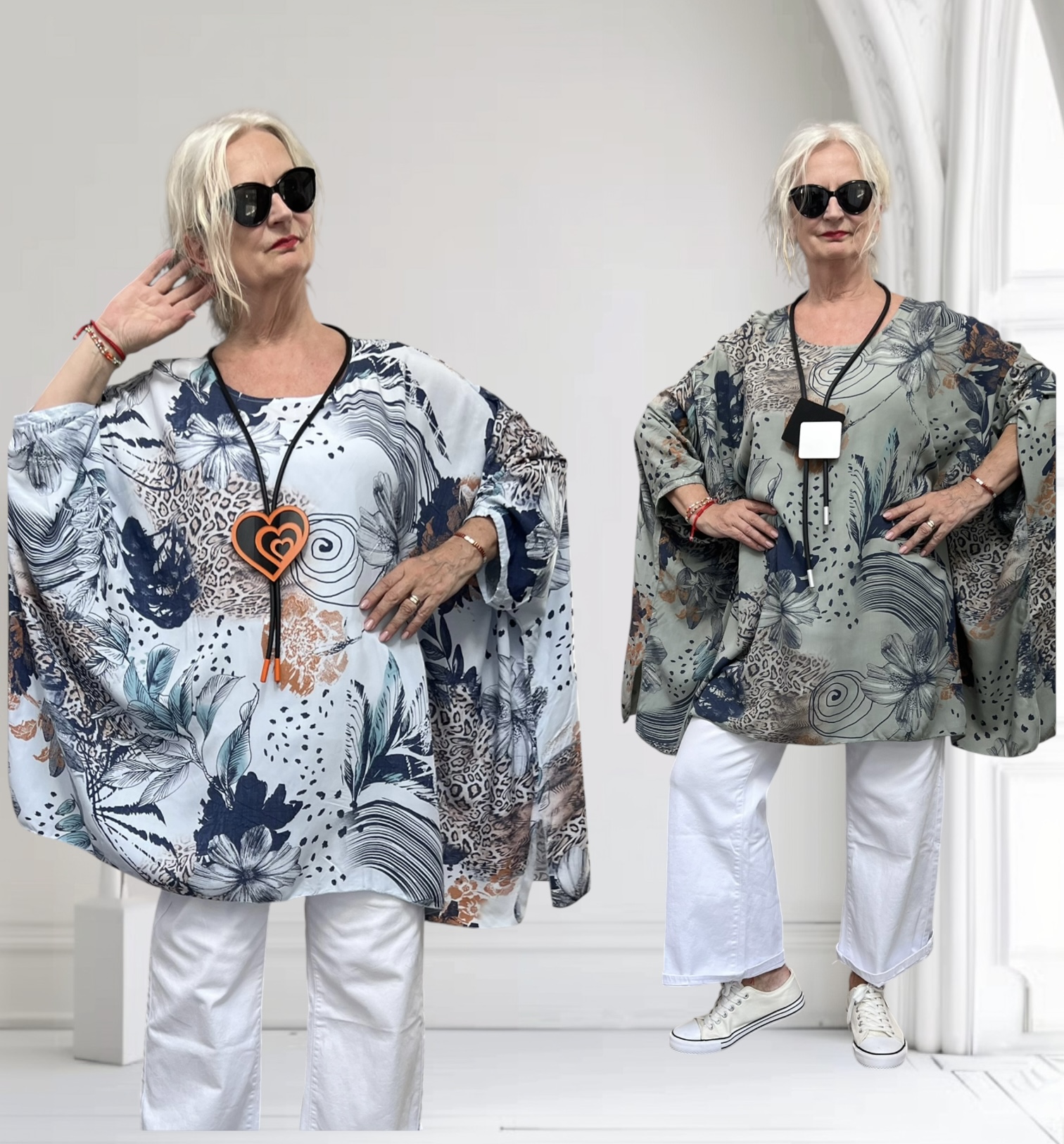 SEVENstyle viscose tuniek/poncho/niet doorschijnend/in meerdere kleuren