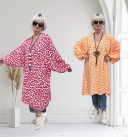 ITALIA MODA oversized katoen mousseline tuniek/jurk/in meerdere kleuren