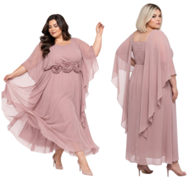 ITALIA MODA oversized chiffon A-lijn met bloemen/ apart/in meerdere kleuren