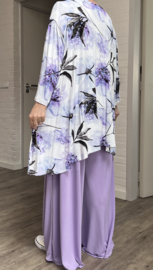 AKH oversized viscose A-lijn vest/blazer met zakken apart stretch