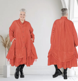AKH oversized taft tussenjas/blazer/ met inzet van tule /apart