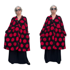 New Jersey  viscose A-lijn vest/blazer met zakken stretch
