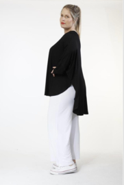 AKH oversized viscose top/tuniek  apart stretch  zwart