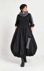 Vincenzo Allocca oversized katoen ballonjurk met sjaal apart/stretch zwart