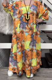 Giovani Collection katoen  A-lijn asymmetrische jurk