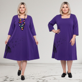By Izzy viscose A-lijn jurk met zakken /stretch