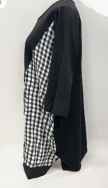 Vincenzo Allocca oversized viscose A-lijn tuniek tuniek zwart/wit