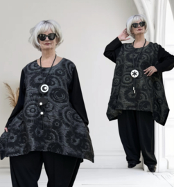 Zedd Plus katoen mix A-lijn tuniek stretch/in meerdere kleuren