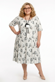 New Jersey viscose A-lijn jurk stretch