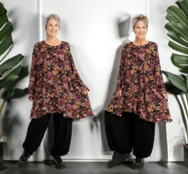 AKH oversized viscose A-lijn tuniek/jurk met zakken apart stretch