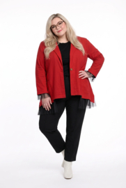 Funky Diva oversized katoen A-lijn blazer met inzet van tule stretch  /in meerdere kleuren