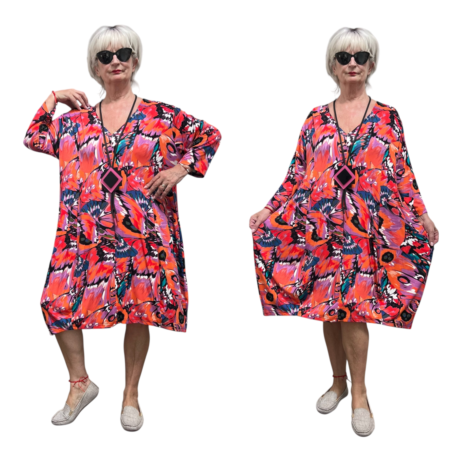 Ophilia viscose A-lijn jurk  stretch