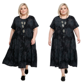 ITALIA MODA viscose A-lijn jurk zwart