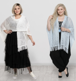 ITALIA oversized super zacht  gebreide tuniek/vest/poncho/ in meerdere kleuren