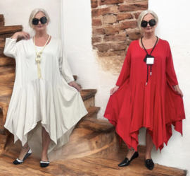 Moonshine katoen tricot A-lijn jurk apart/ stretch /in meerdere kleuren