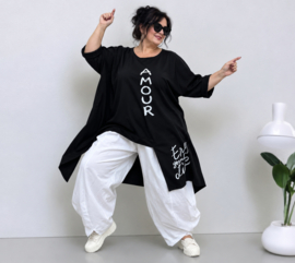 ITALIA MODA oversized katoen A-lijn tuniek stretch/in meerdere kleuren