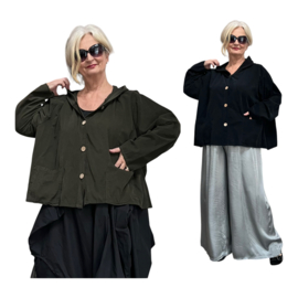 Moonshine fijn corduroy katoen A-lijn blazer met capuchon  apart/in meerdere kleuren