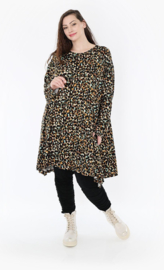 AKH oversized jersey viscose A-lijn jurk/tuniek apart stretch