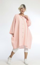 AKH oversized katoen A-lijn blazer/zomerjas tuniek apart