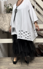 Moonshine oversized  katoen tricot top/tuniek apart/in meerdere kleuren