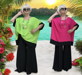 LaBass oversized viscose top/tuniek/niet doorschijnend /in meerdere kleuren