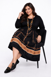 ITALIA MODA katoen/viscose jurk met zakken /stretch
