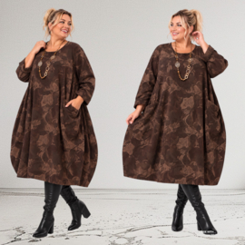 LaBass oversized fijn corduroy katoen ballon jurk