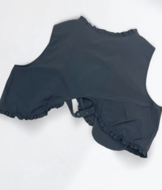 H-4 style A-lijn jurk + vest /zwart /apart