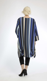 AKH oversized viscose A-lijn blazer/vest/tuniek met  zakken apart