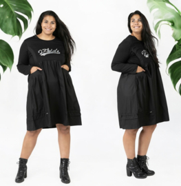 Pomme Rouge viscose A-lijn jurk stretch