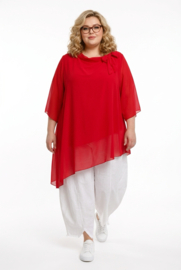 ITALIA MODA oversized viscose mix A-lijn tuniek met strik gevoerd /meerdere kleuren